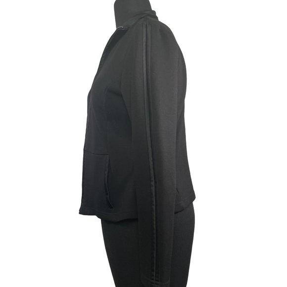 Renfrew Size 2 Black Jacket with Satin Trim on Sleeves and Pockets - Picture 4 of 6